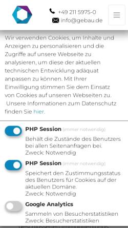 Vorschau der mobilen Webseite www.gebau.de, Gebau AG