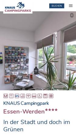 Vorschau der mobilen Webseite www.knauscamp.de, Knauss Campingpark Essen-Werden