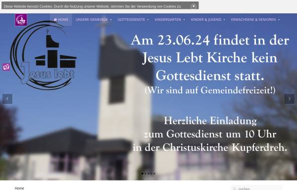 Vorschau von www.jesus-lebt-kirche.de, Evangelische Gemeinde Essen-Burgaltendorf