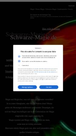 Vorschau der mobilen Webseite www.schwarze-magie.de, Magie und Zauber