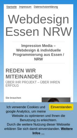 Vorschau der mobilen Webseite www.impressionmedia.de, Impression Media - Stephan Tunn e. K.