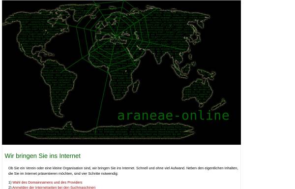 Vorschau von www.araneae-online.net, Paaßen Webdesign