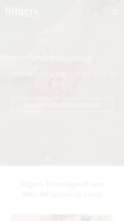 Vorschau der mobilen Webseite www.hilgers-trauringwelt.de, Juwelier Hilgers