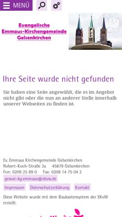 Vorschau der mobilen Webseite www.ev-jugend-rotthausen.de, Evangelische Jugend Rotthausen