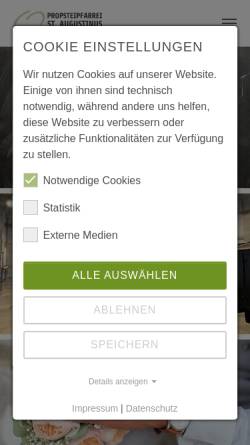 Vorschau der mobilen Webseite www.propstei-ge.de, Katholische Kirchengemeinden Innenstadt und Neustadt