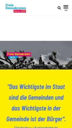 Vorschau der mobilen Webseite www.fdp-herne.de, FDP Herne