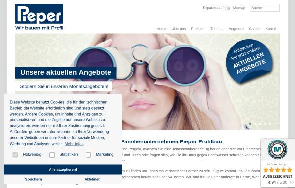 Vorschau von www.pieper-profilbau.de, Pieper Profilbau