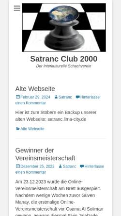 Vorschau der mobilen Webseite www.satranc2000.de, Satranç Club 2000