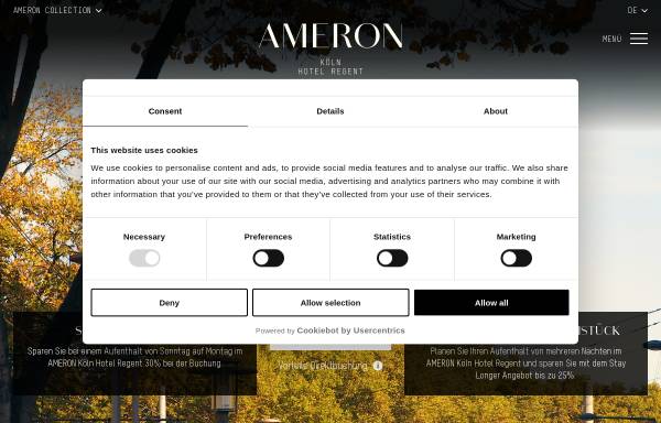 Vorschau von ameroncollection.com, Ameron Hotel Regent