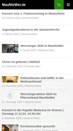 Vorschau der mobilen Webseite www.mauniewei.de, MauNieWei.de