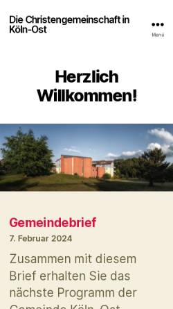 Vorschau der mobilen Webseite www.cg-koeln-ost.de, Die Christengemeinschaft | Gemeinde Köln Ost