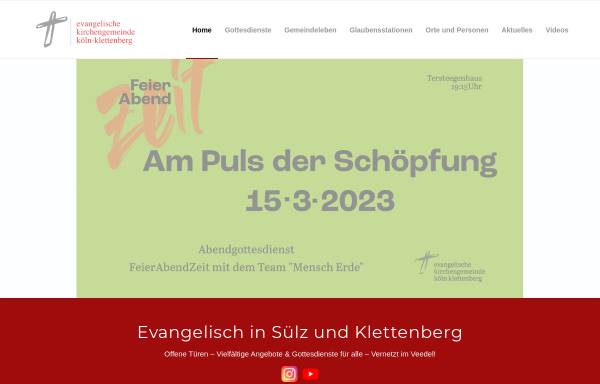 Vorschau von www.kirche-klettenberg.de, Evangelische Kirchengemeinde Köln-Klettenberg