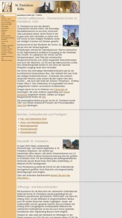 Vorschau der mobilen Webseite www.sankt-pantaleon.de, Katholische Pfarrgemeinde St. Pantaleon