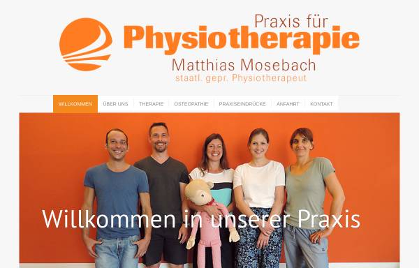 Vorschau von www.physiotherapiekoeln.de, Ria Adam & Matthias Mosebach, Praxis für Physiotherapie
