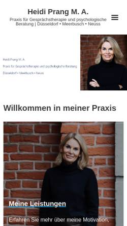 Vorschau der mobilen Webseite www.praxis-prang.de, Praxis Prang, Inhaber Thomas Prang