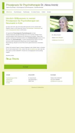 Vorschau der mobilen Webseite www.praxis-dr-arentz.de, Privatpraxis für Psychotherapie Dr. Alexa Arentz