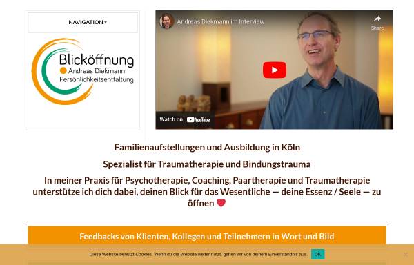 Vorschau von www.blickoeffnung.de, Praxis für ganzheitliche Psychotherapie Andreas Diekmann