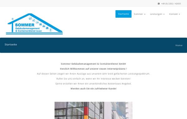 Vorschau von www.sommer-gl.de, Sommer Gebäudemanagement & Containerdienst GmbH