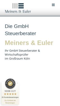 Vorschau der mobilen Webseite www.meiners-euler.de, Meiners & Euler Treuhand GmbH