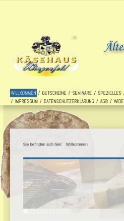 Vorschau der mobilen Webseite www.kaesehaus-wingenfeld.de, Käsehaus Wingenfeld GmbH