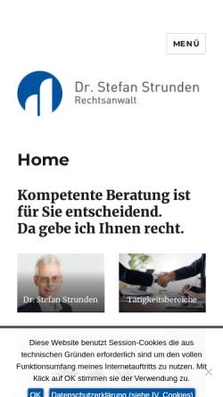 Vorschau der mobilen Webseite www.strundenpartner.de, Strunden & Partner Rechtsanwälte