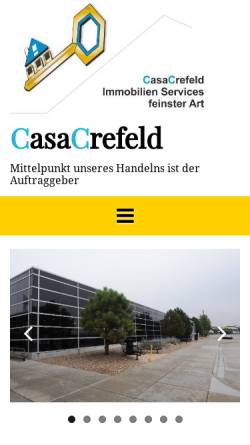 Vorschau der mobilen Webseite www.casacrefeld.com, Casa Crefeld