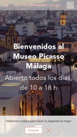 Vorschau der mobilen Webseite www.museopicassomalaga.org, Kunstmuseum Pablo Picasso