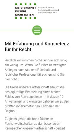 Vorschau der mobilen Webseite meisterernst.de, Meisterernst Düsing Manstetten