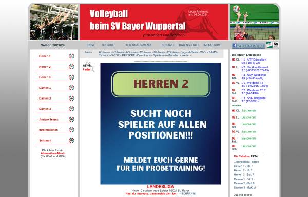 Vorschau von www.schranni.com, SV Bayer Wuppertal - Volleyball