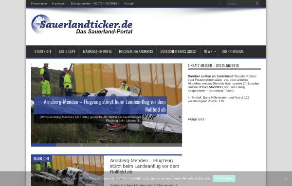 Vorschau von www.sauerlandticker.de, Sauerlandticker.de