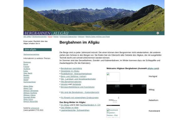 Vorschau von www.allgaeu-bergbahnen.de, Bergbahnen im Allgäu