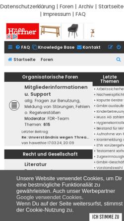 Vorschau der mobilen Webseite www.recht.de, Forum Deutsches Recht