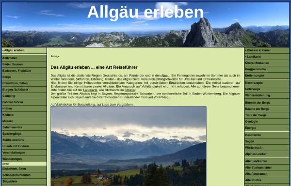 Vorschau von allgaeu-erleben.com, Allgäu erleben