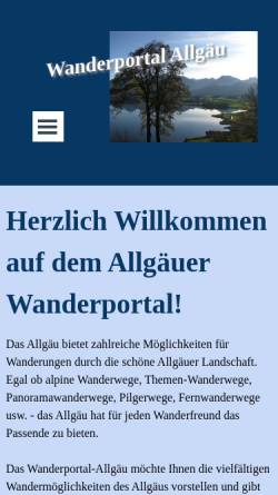 Vorschau der mobilen Webseite www.wanderportal-allgaeu.de, Wanderportal-Allgäu