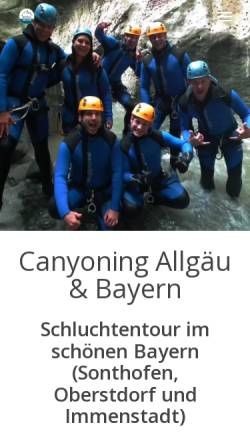 Vorschau der mobilen Webseite xn--canyoningallgu-iib.de, Canyoning Allgäu