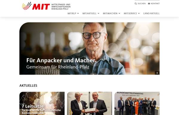 Vorschau von www.mit-rlp.de, Mittelstands- und Wirtschaftsvereinigung (MIT) Rheinland-Pfalz