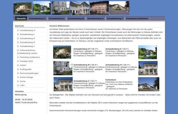 Vorschau von www.ferienhaus-adenau.de, Ferienhäuser in Adenau und Umgebung