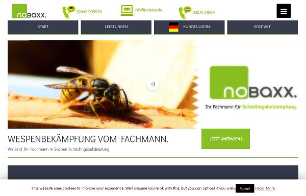 Vorschau von www.nobaxx.de, Nobaxx GbR Schädlingsbekämpfung