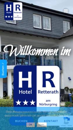 Vorschau der mobilen Webseite www.hotel-retterath.de, Hotel Garni Retterath