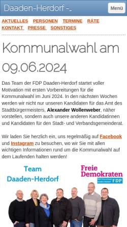 Vorschau der mobilen Webseite www.fdp-daaden.de, FDP VG Daaden-Herdorf