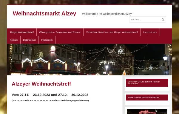 Vorschau von weihnachtsmarkt-alzey.de, Alzeyer Weihnachtsmarkt