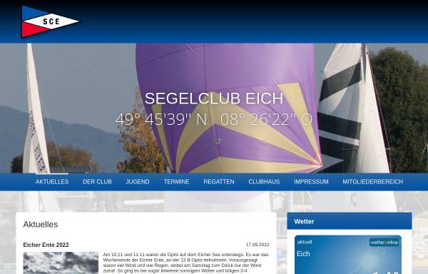 Vorschau von www.segelclub-eich.de, Segelclub Eich