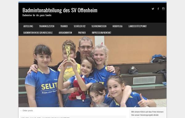Vorschau von badminton-offenheim.de, Badmintonabteilung des SV Offenheim e. V.