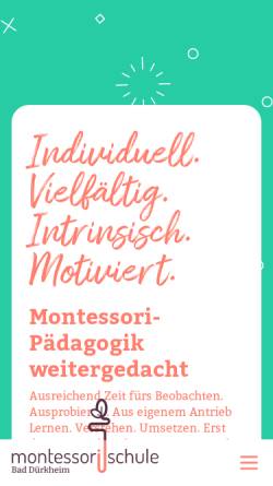 Vorschau der mobilen Webseite www.montessori-bad-duerkheim.de, Montessorischule Bad Dürkheim