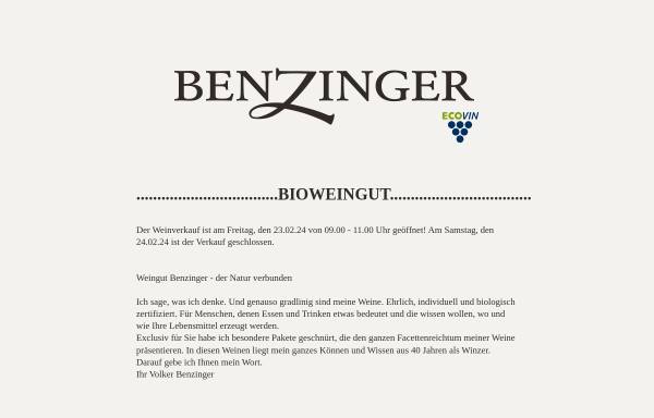 Vorschau von weingut-benzinger.de, Weingut Benzinger
