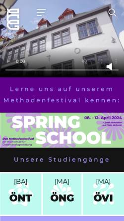 Vorschau der mobilen Webseite www.cusanus-hochschule.de, Cusanus Hochschule