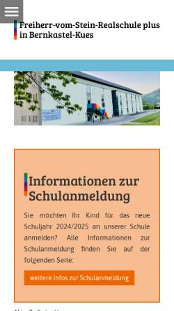 Vorschau der mobilen Webseite www.rsplus-bks.de, Freiherr-vom-Stein-Realschule plus