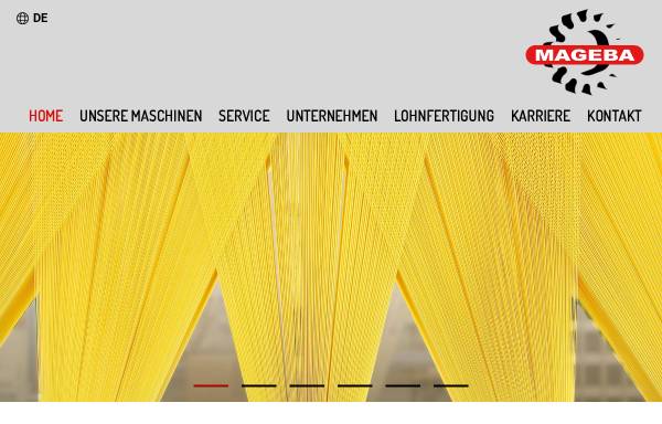 Vorschau von mageba.com, Mageba Textilmaschinen GmbH & Co. KG