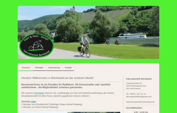 Vorschau von www.fahrradverleih-bernkastel.de, Fahrradverleih in Bernkastel-Kues
