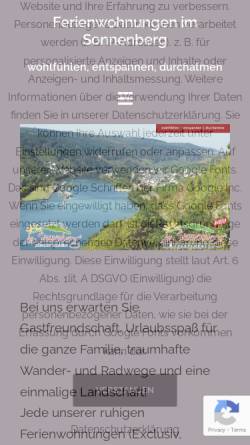 Vorschau der mobilen Webseite www.im-sonnenberg.de, Ferienwohnung Im Sonnenberg
